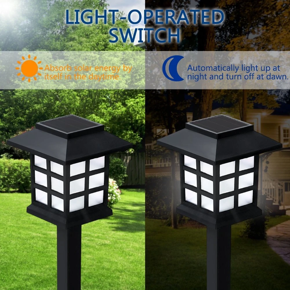 Solar Lawn Led Plastic House Lights Retro Garden Landscape Plug-In Lawn Lights Garden Home Outdoor Houses Path Villas