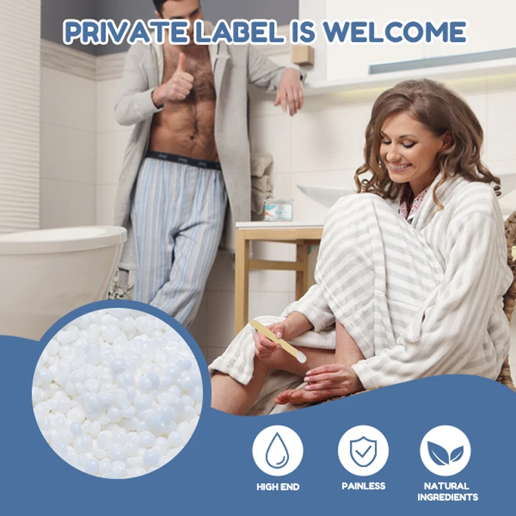 Perfect for All Sensitive Areas Hypoallergenic Rosin Free Body Hard Wax Beans White Waxing Beads Hair Removal