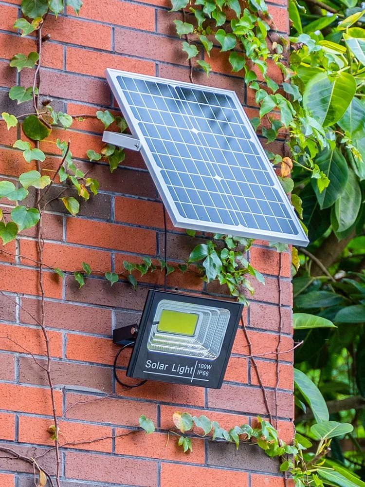 Waterproof Ip67 Remote Control ABS 25w 40w 60w 100w 200w LED Solar Flood Light