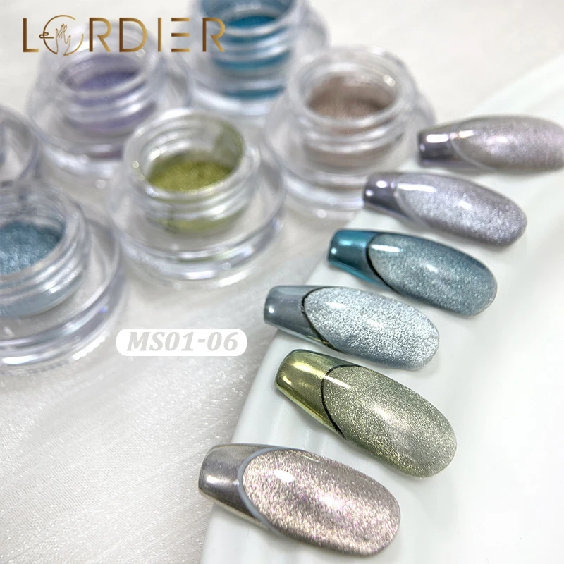 New Trends Mirror Chrome Powder Loose Powder Chameleon Nail Pigment Cat Eye Powder