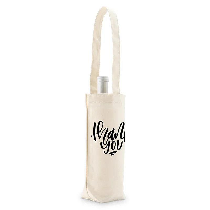 Large Reusable Organic Eco Friendly Cotton Canvas Shopping Reusable Tote Wine Bags For Wine Bottles 2022 With Own Logo Wholesale