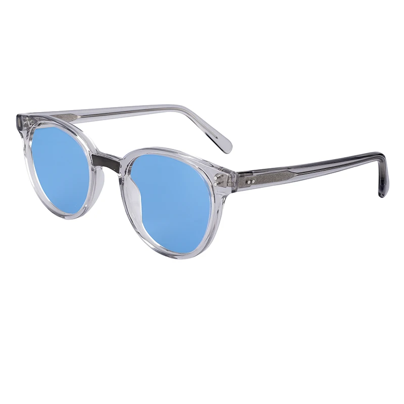 Модные круглые затемненные оптовые продажи от итальянского бренда Gafas De Sol Acetato дизайнерские солнцезащитные очки ацетатные