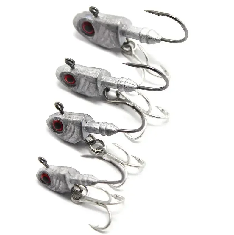 Hot sale fishing hard lures fish shape lead head jig head hook