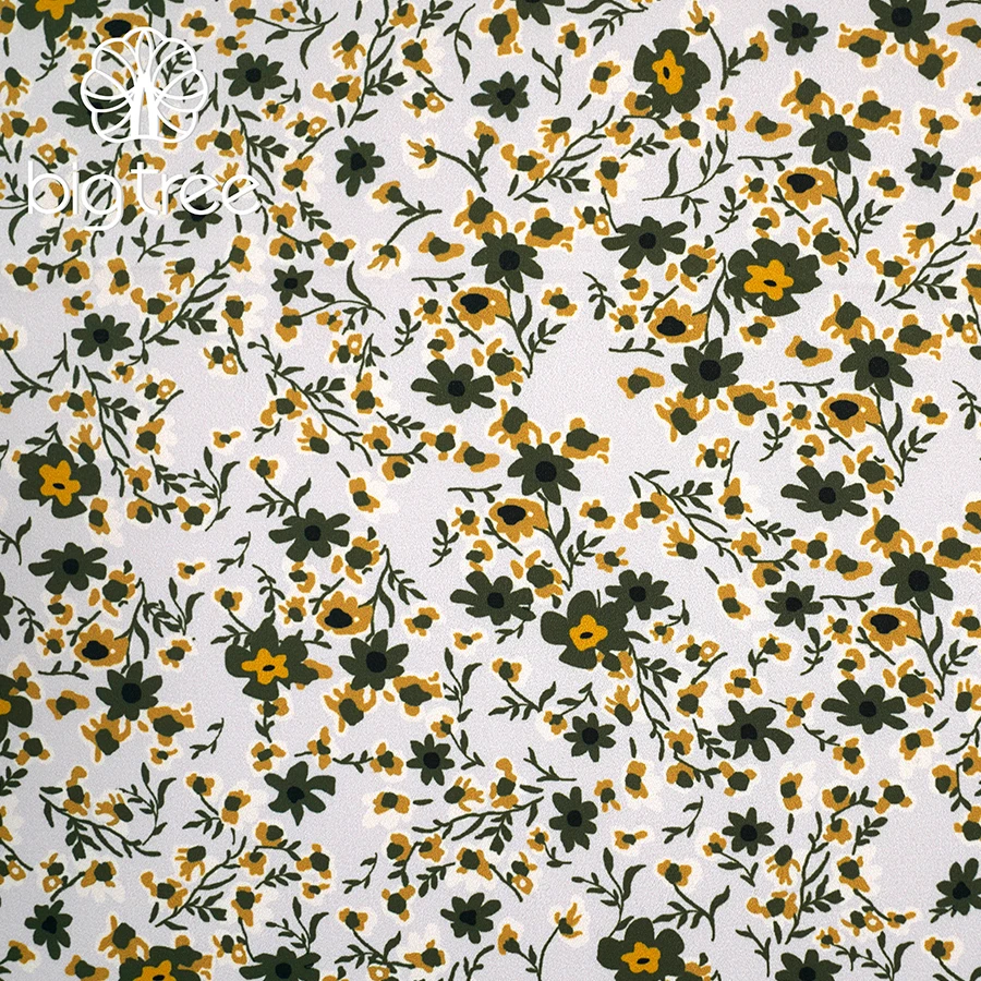 Customized Floral Printed 100% Polyester Light and Soft ITY CDC Fabric for Clothing Womenswear