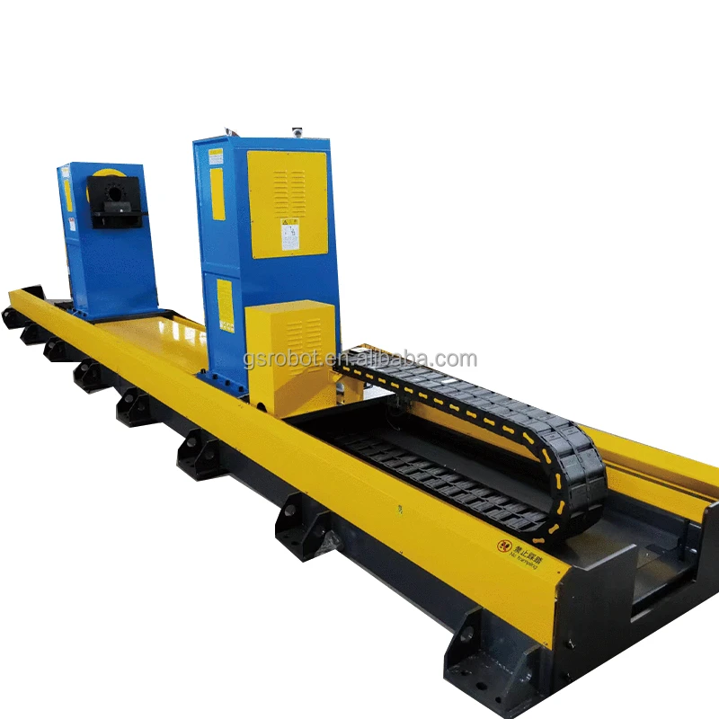 Single axis rotary welding positioner with extendable and adjustable tailbox travel