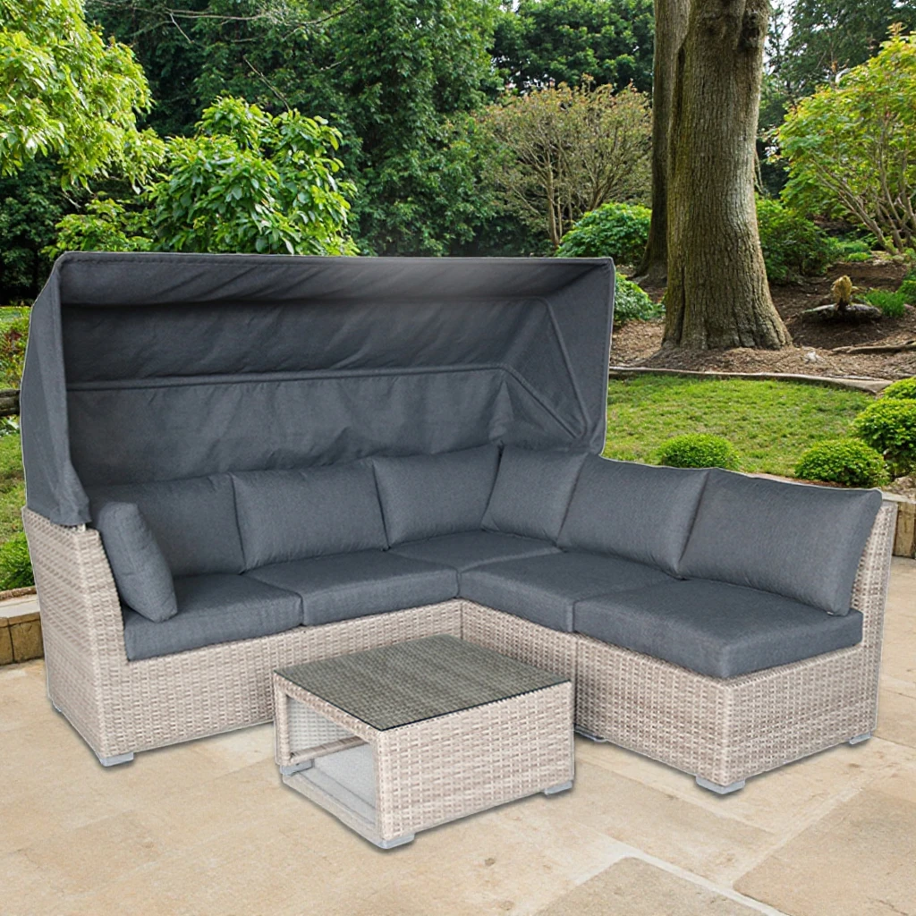 Eco-friendly Solid Wicker Frame Modern Wicker Rattan Outdoor Garden Furniture