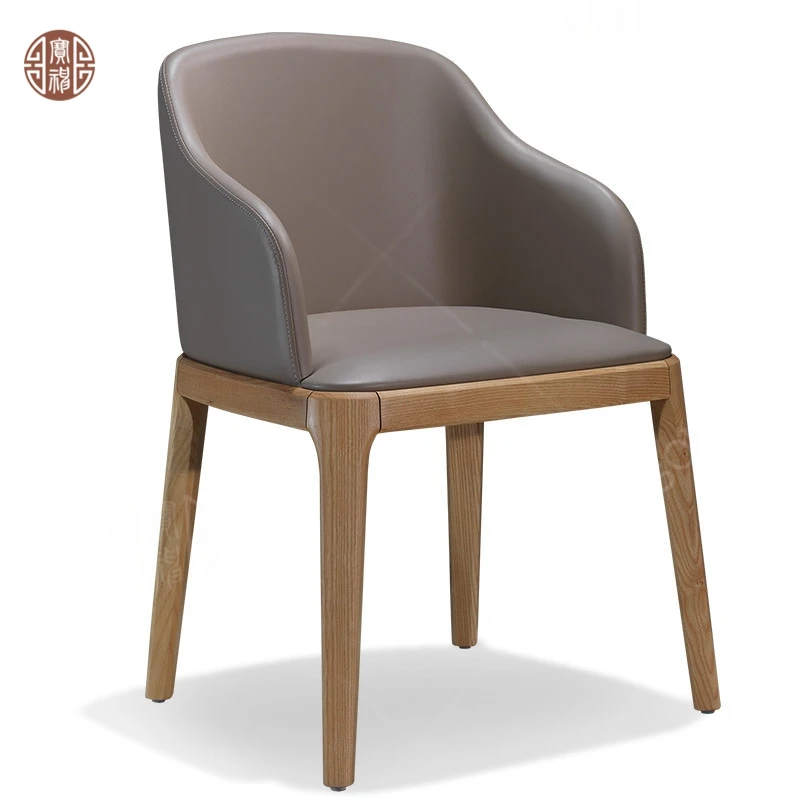 Modern New Hotel Chair High Class Wooden Arm Restaurant Dining Chair