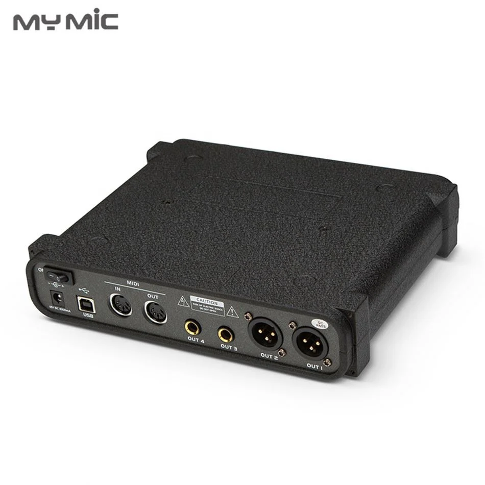 Профессиональный 4 канала звуковая карта с интерфейсом Usb студия звукозаписи для прямые трансляции