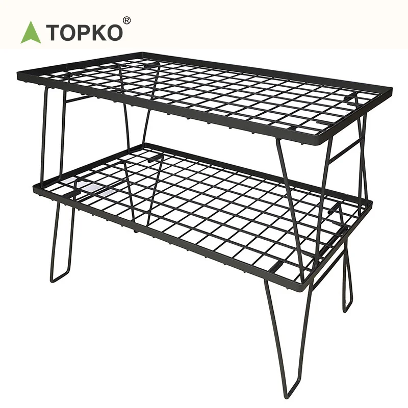 Topko portable camping folding Frame Picnic Table Steel Set