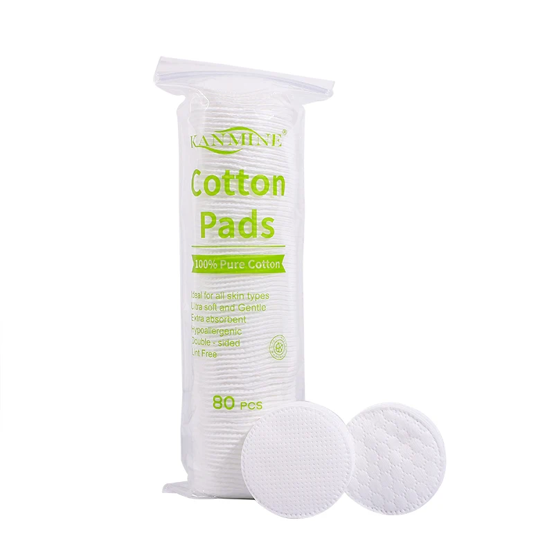 Absorbent Cotton Pad Round Makeup Remover Cleaning Pads Disposable 100% Pure Cotton Cosmetic Cotton Pads
