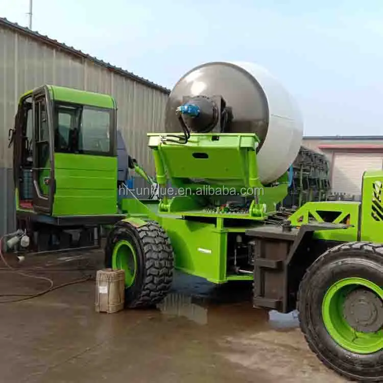Simple Operation 4 Cubic Meters Mobile Self Loading Concrete Drum Mixer For Sale