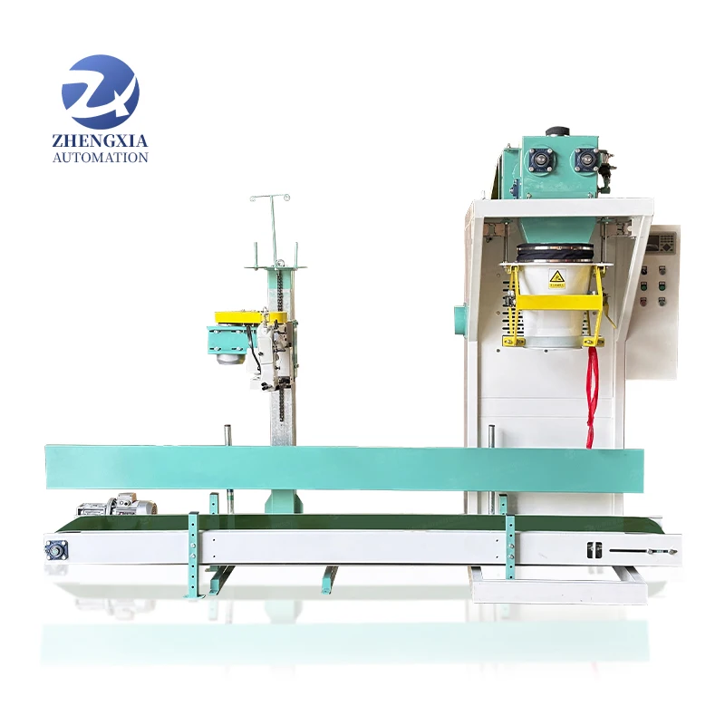 Automatic pellet powder packaging machine 50kg 15kg fertilizer grain washing powder 25kg rice maize wheat flour packing machine