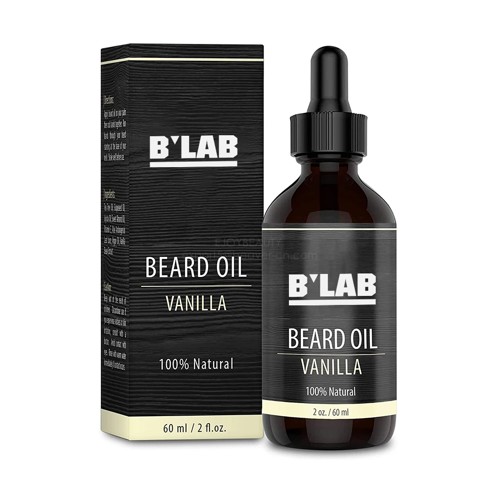 OEM ODM Custom Logo Vegan Hair Care Beard Growth Oil Barber Organic Mens Private Label Beard Oil