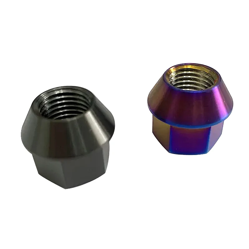 Supply Baoji Titanium Wheel Bolts Lug Nuts M14 X 1.5 Titanium Lug Nut Ti 1/2-20 Titanium Wheel Open End Stud Nut