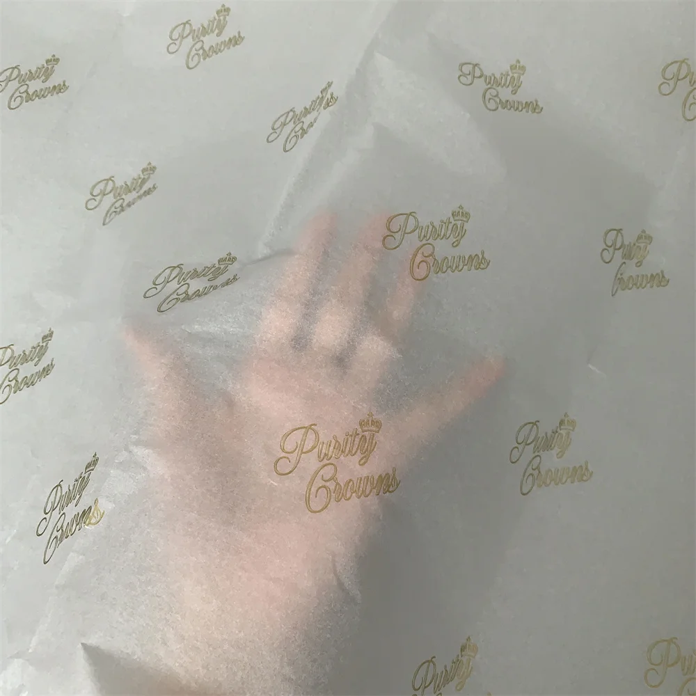 Wholesale Custom Gold  Logo Printed Gift 17g Packaging Clothes Flower Food Jewelry Shoes Soft Thin Tissue Wrapping Paper