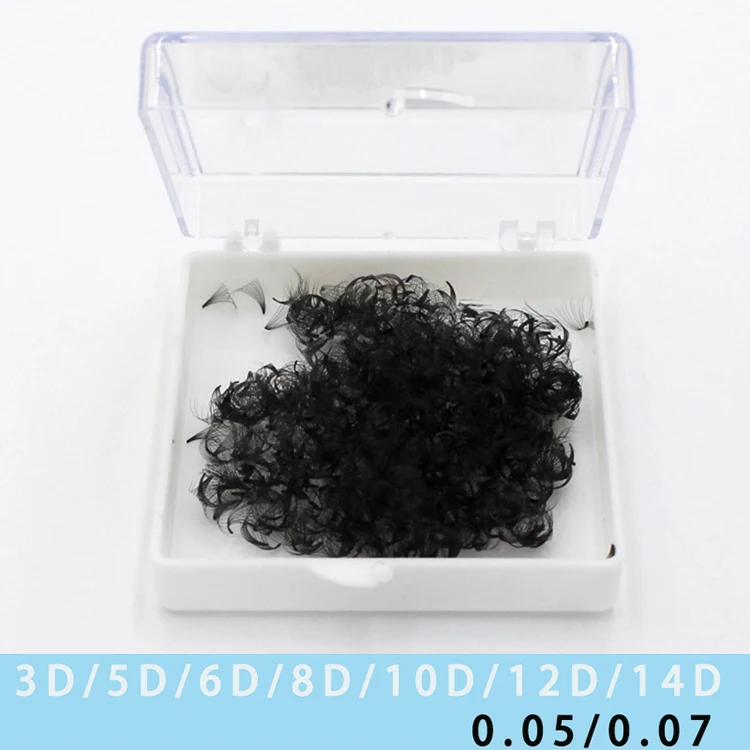 high quality premade fans korean pbt Loose premade volume fans 6D lashes c curl lash