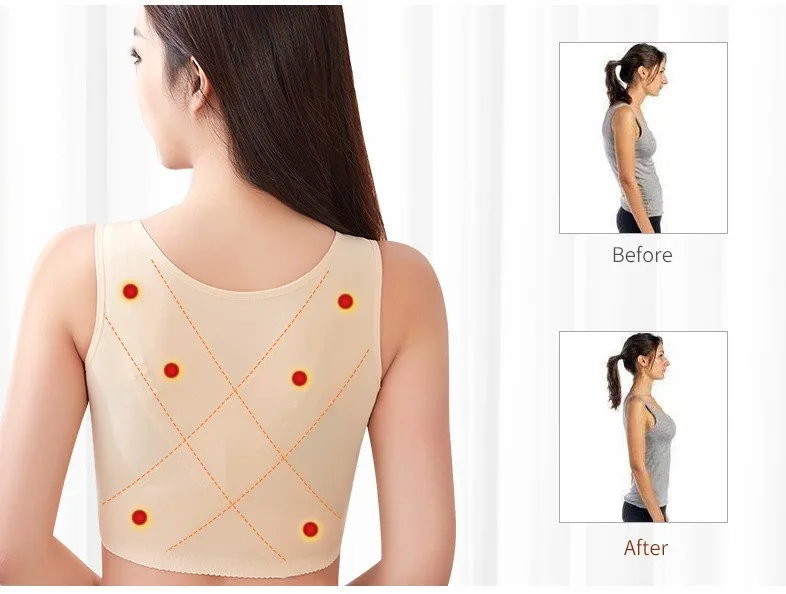 5000 Women Adjustable Elastic Back Support Belt Chest Posture Corrector Shoulder Brace Body Shaper Corset