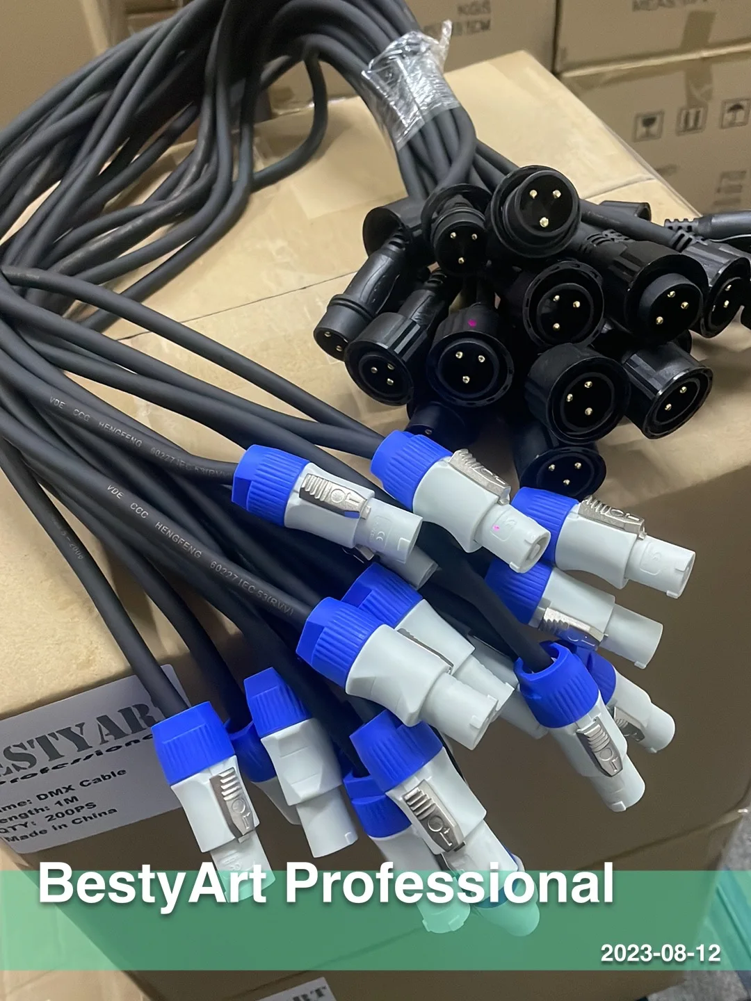 Stage Professional Light Audio 1M White PowerCon + Waterproof 3 Pin Power Extension Adapter Cable