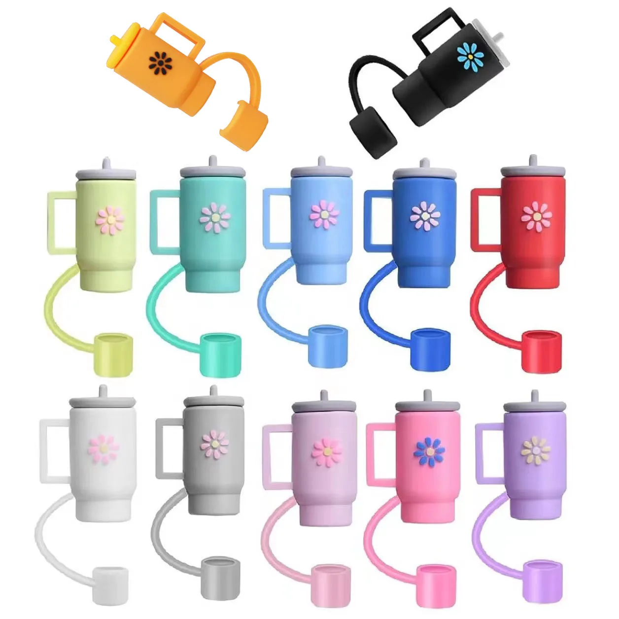 10 мм, многоразовые силиконовые крышки для соломы, простая современная Крышка для стакана, 40 унций