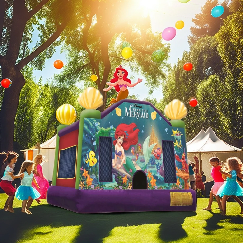 Commercial PVC Inflatable Bounce House Jumping Castle Bouncy Bouncer Support Customized for Party Rental Beauty Inflatable Lj529