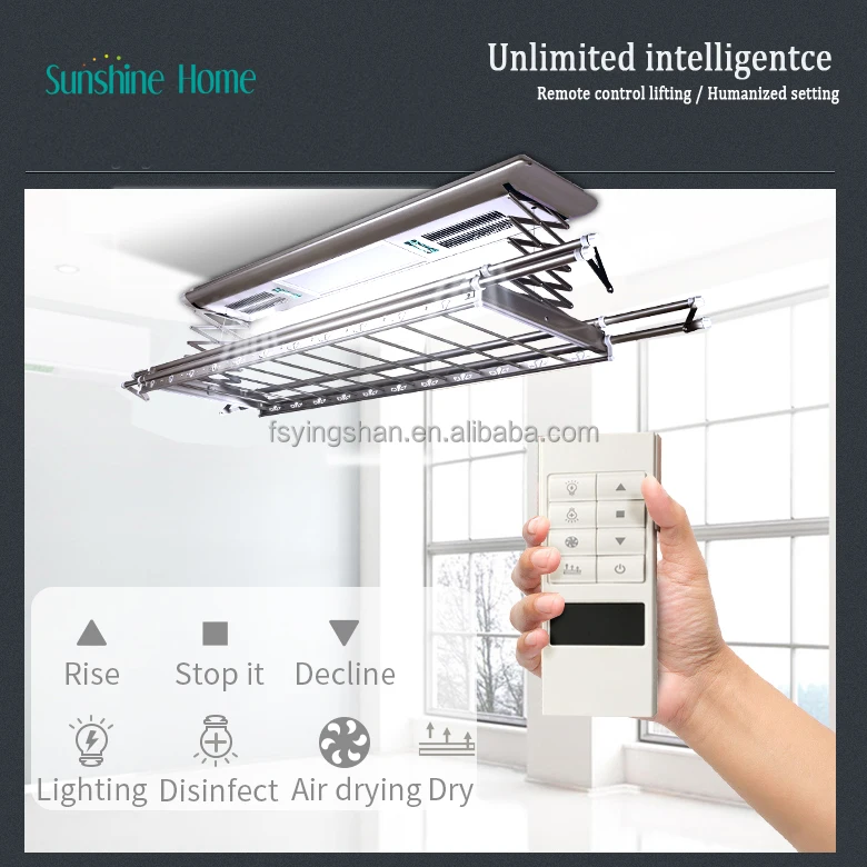 Smart Rack Energy-Saving Automatic Aluminum Alloy Clothes Hanger Multi-Functional Heated Drying Rack Home Use  Balcony