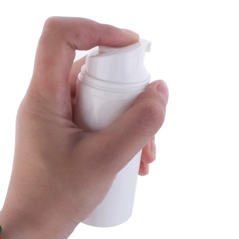 Plastic Airless Pump Bottles Custom Empty 30ml 50ml 80ml 100ml 120ml 150ml Cosmetic Screen Printing White PUMP Sprayer Cylinder
