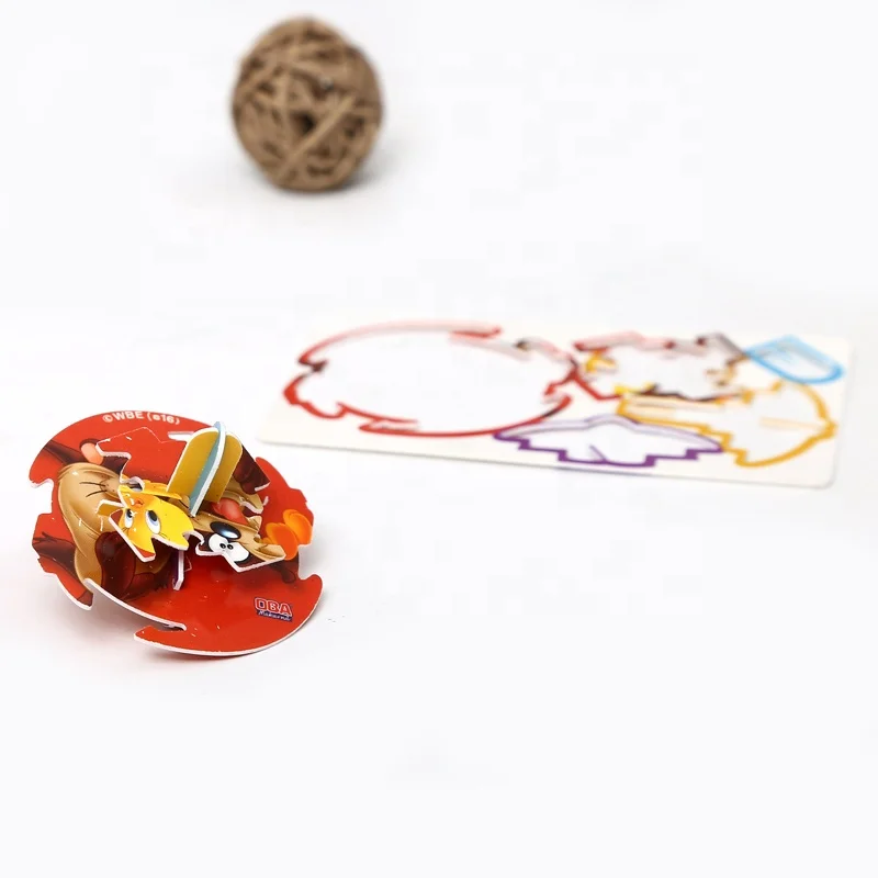 Kids Plastic Puzzle Toy Spinner 3D Puzzle Card