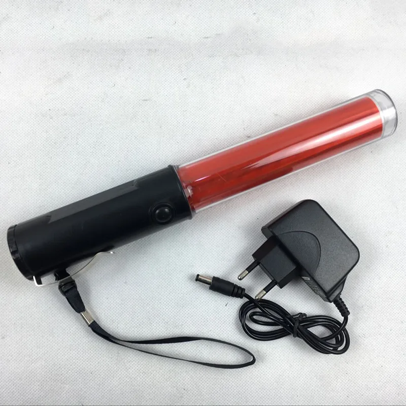 
3 Flashing modes Traffic Safety Baton Light Multi-Function LED Signal Wand with Wrist Strap Lanyard Orange 