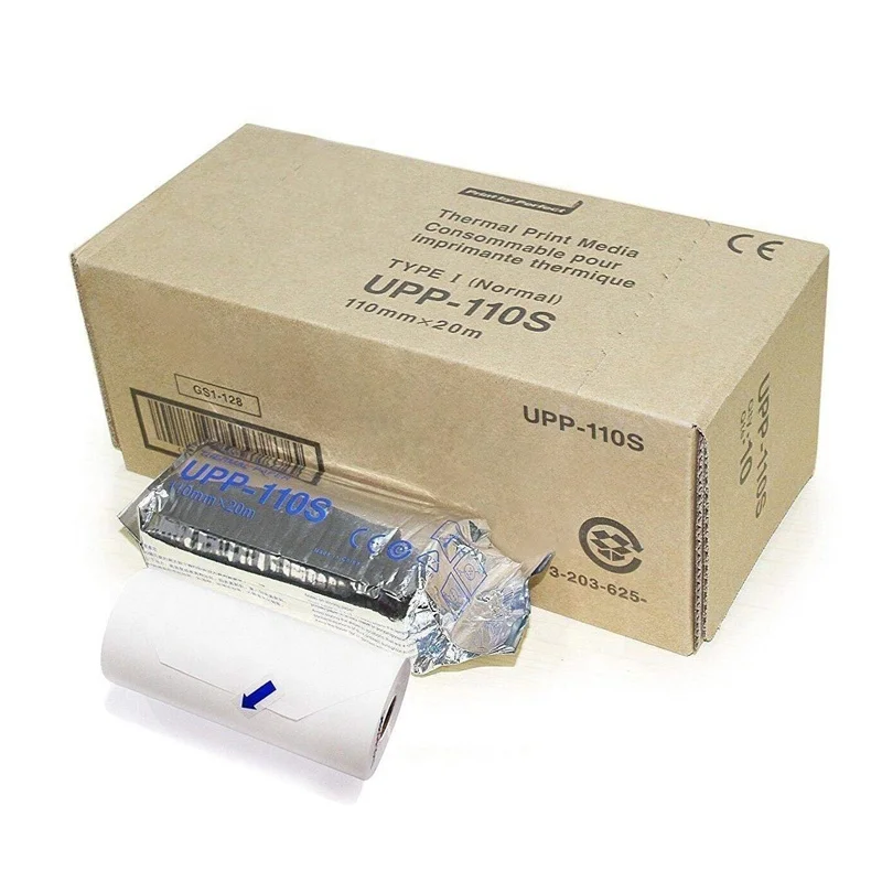 UPP 110S термоультразвуковая бумага в рулонах типа I Матовая Белая медицинская видеопечать
