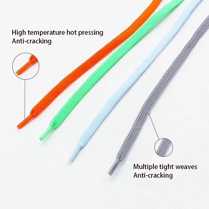 Colorful Capsule Lock Shoelaces No Tie Shoe Laces Elastic Laces Sneakers Without Ties Kids Adult 0.6cm Flat Shoelace for Shoes