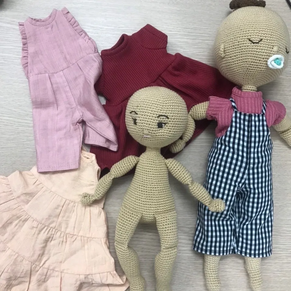 Vietnamese Cute Crochet doll with removable outfit Handmade doll