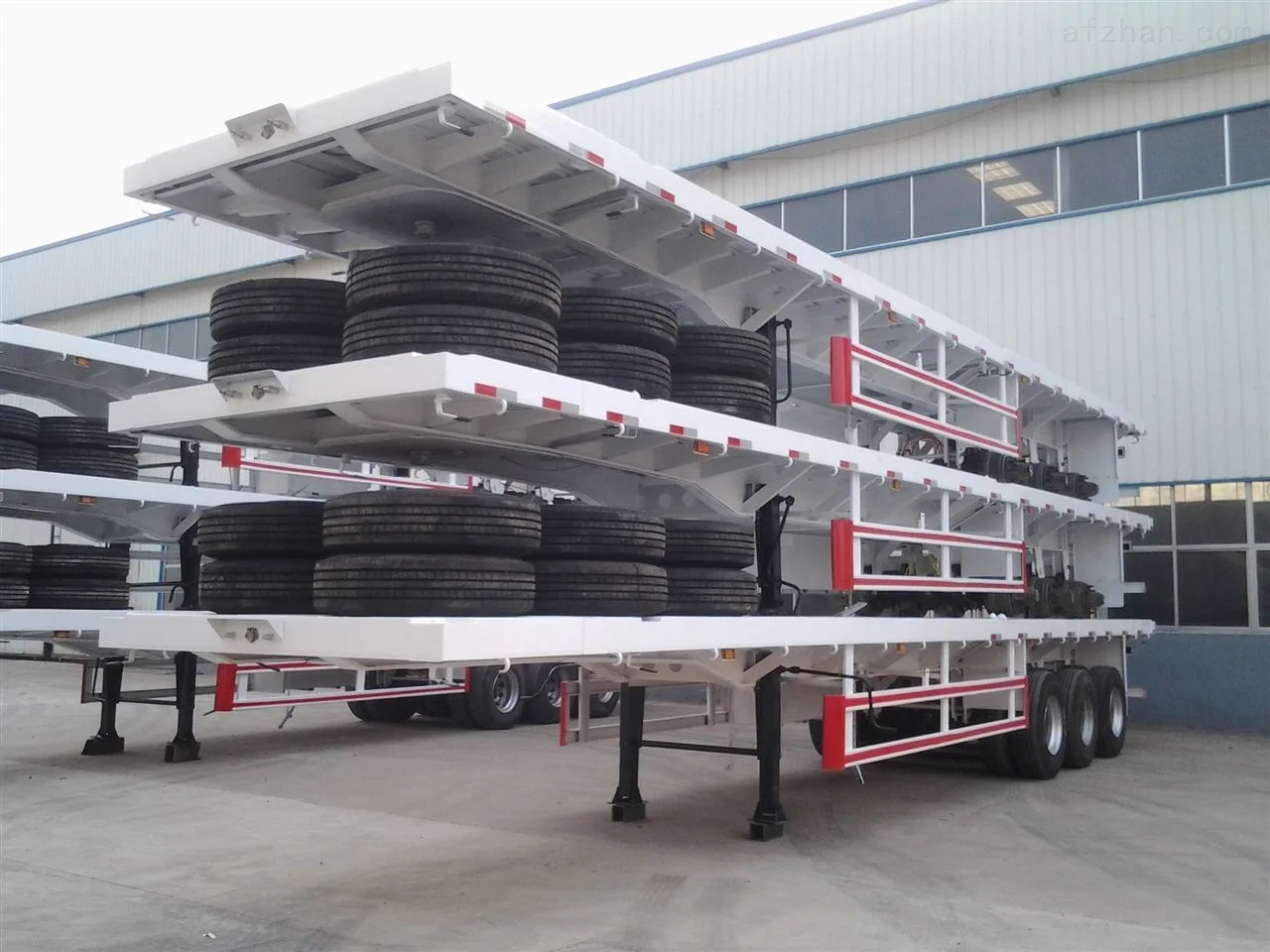 Best Selling 40ft Flatbed Trailer 3 Axles Container Transport Flat Deck Flatbed Logistics Trailer