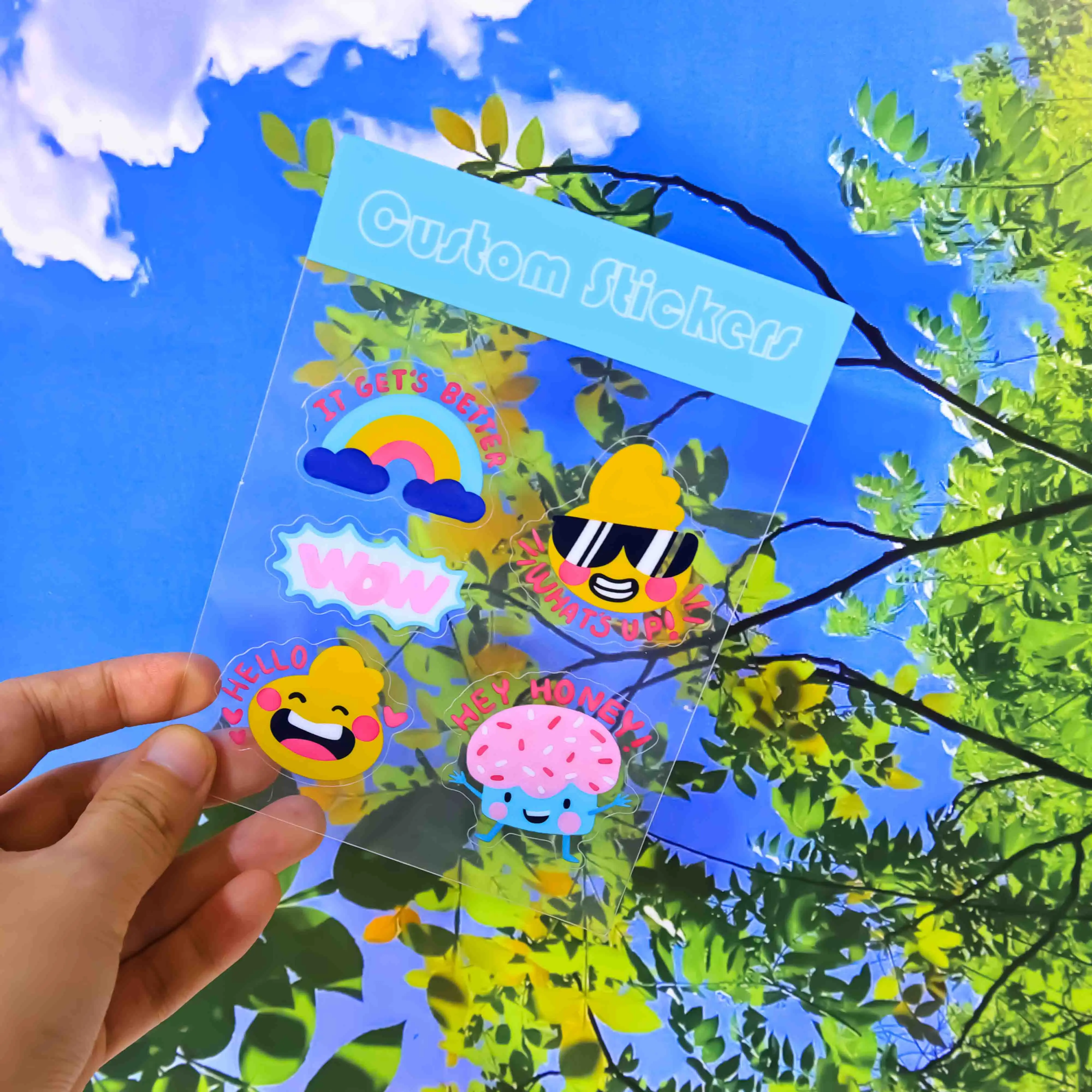 Custom Personalized Vinyl Stickers Clear Vinyl Stickers Custom Kiss Cut Stickers