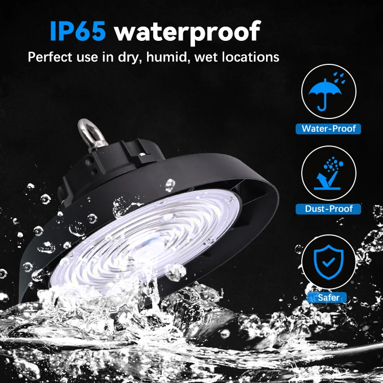 Factory Warehouse Industrial Lighting 100W 150W 200W UFO Led High Bay Light white with CE RoHs