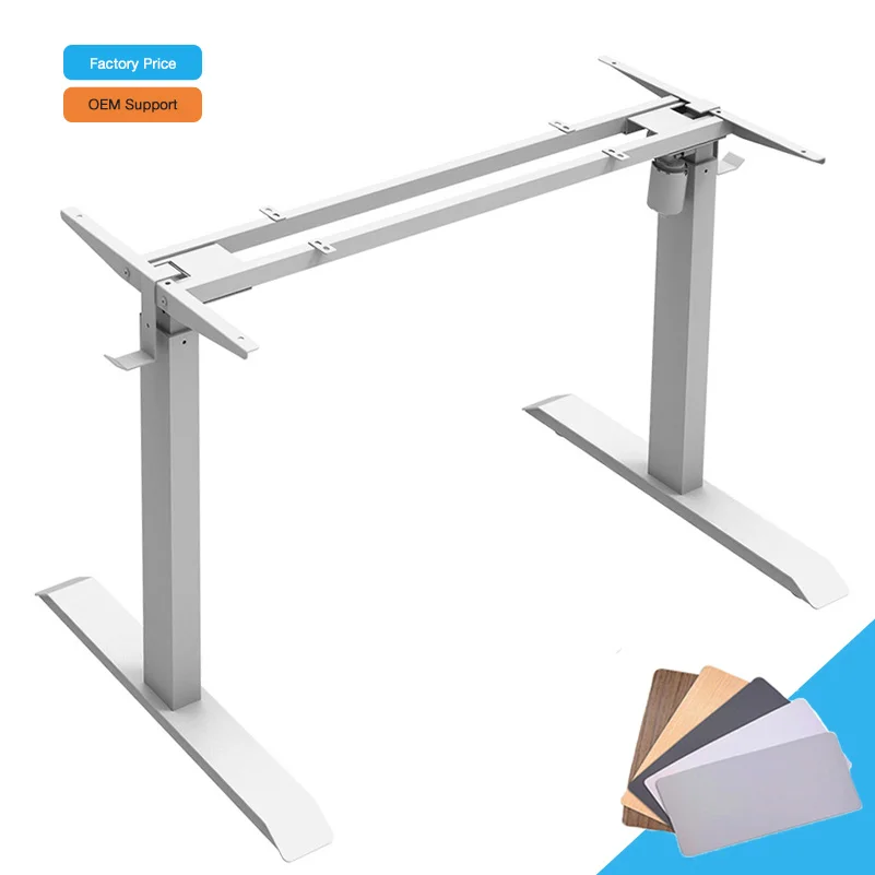 Rising MDF Desk Top Sit To Stand Long Large height-adjustable Standing Desks Workstation for Home Office Electric with Keyboard