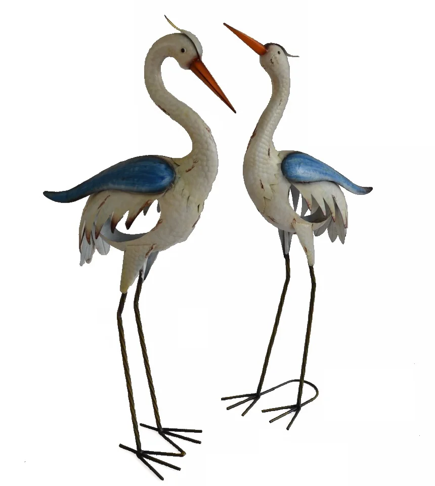 
garden metal crane Animal Sculptures 