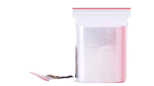 LDPE plastic food packaging transparent zipper poly bag
