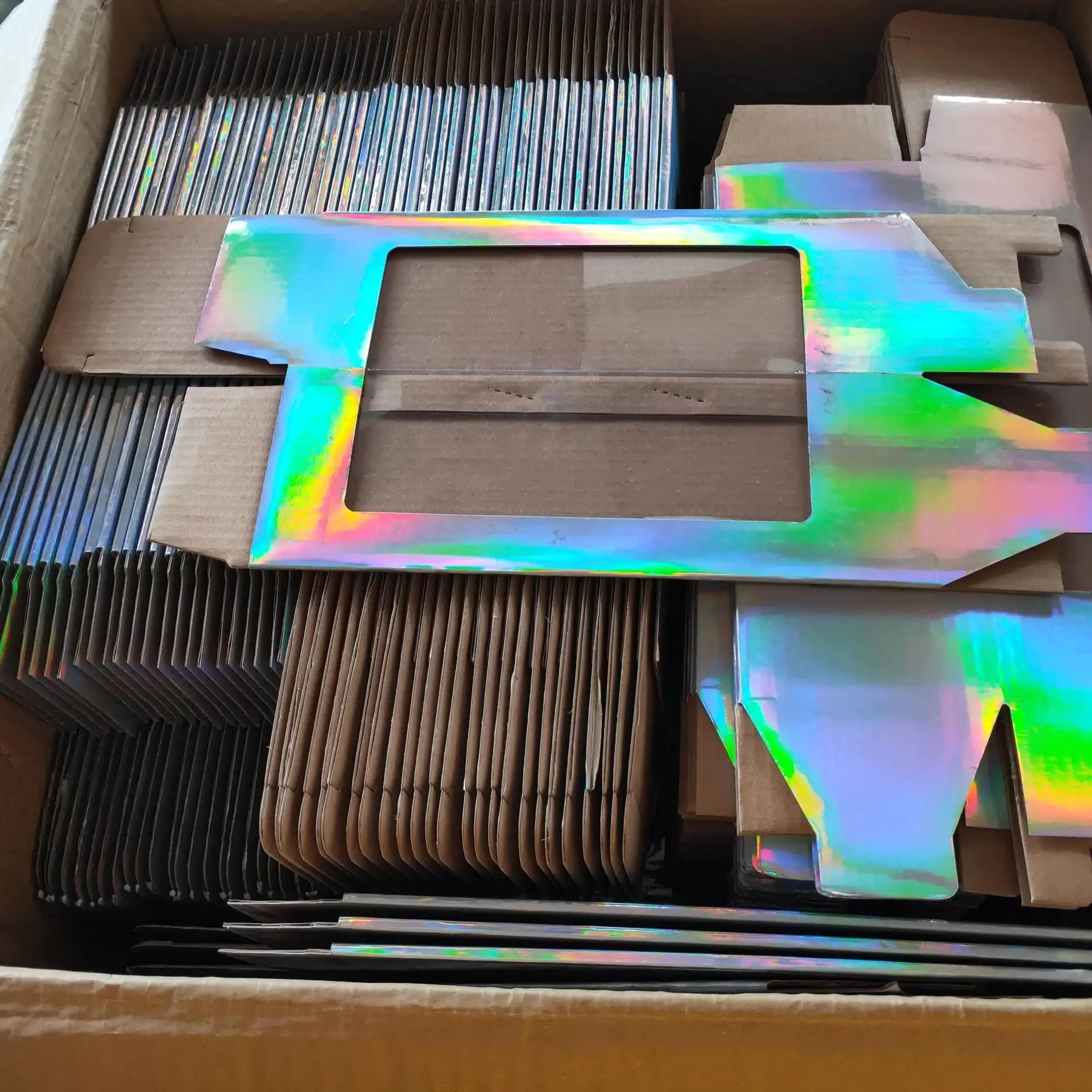 TJS Holographic Gift Box 20oz 30oz Sublimation Tumbler Straight Skinny Shinning Paper Box