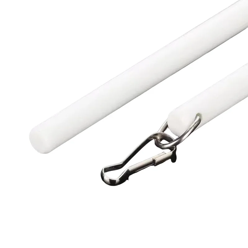 3/8 inches Fiberglass Drapery Baton Curtain Wand Stick with Stainless Steel Snap Hook