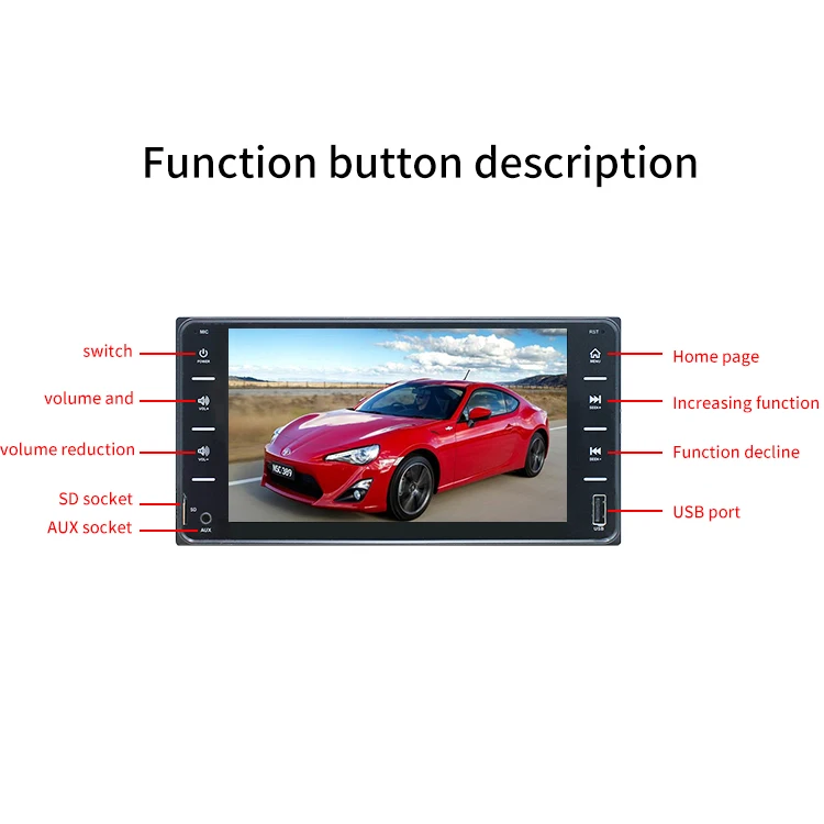 Lcd Car Monitor Android Rear Car 7 Inch Android for Toyota Corolla Monitor