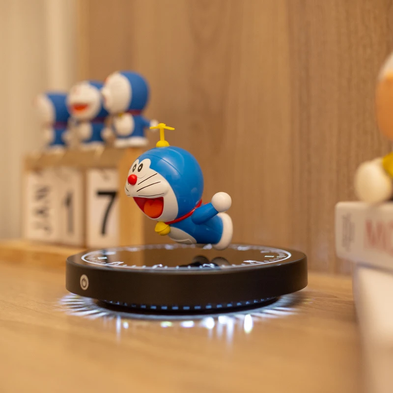Best selling christmas cool gift magnetic levitation floating OEM Doraemon super heros spiderman toy anime figure action