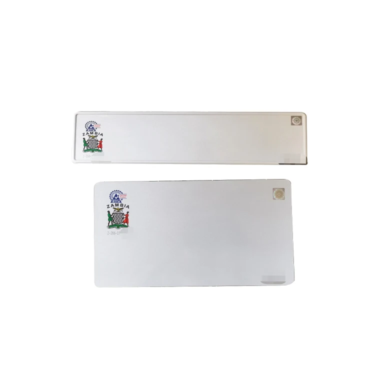 Zambia custom aluminium car number letter blank license plate