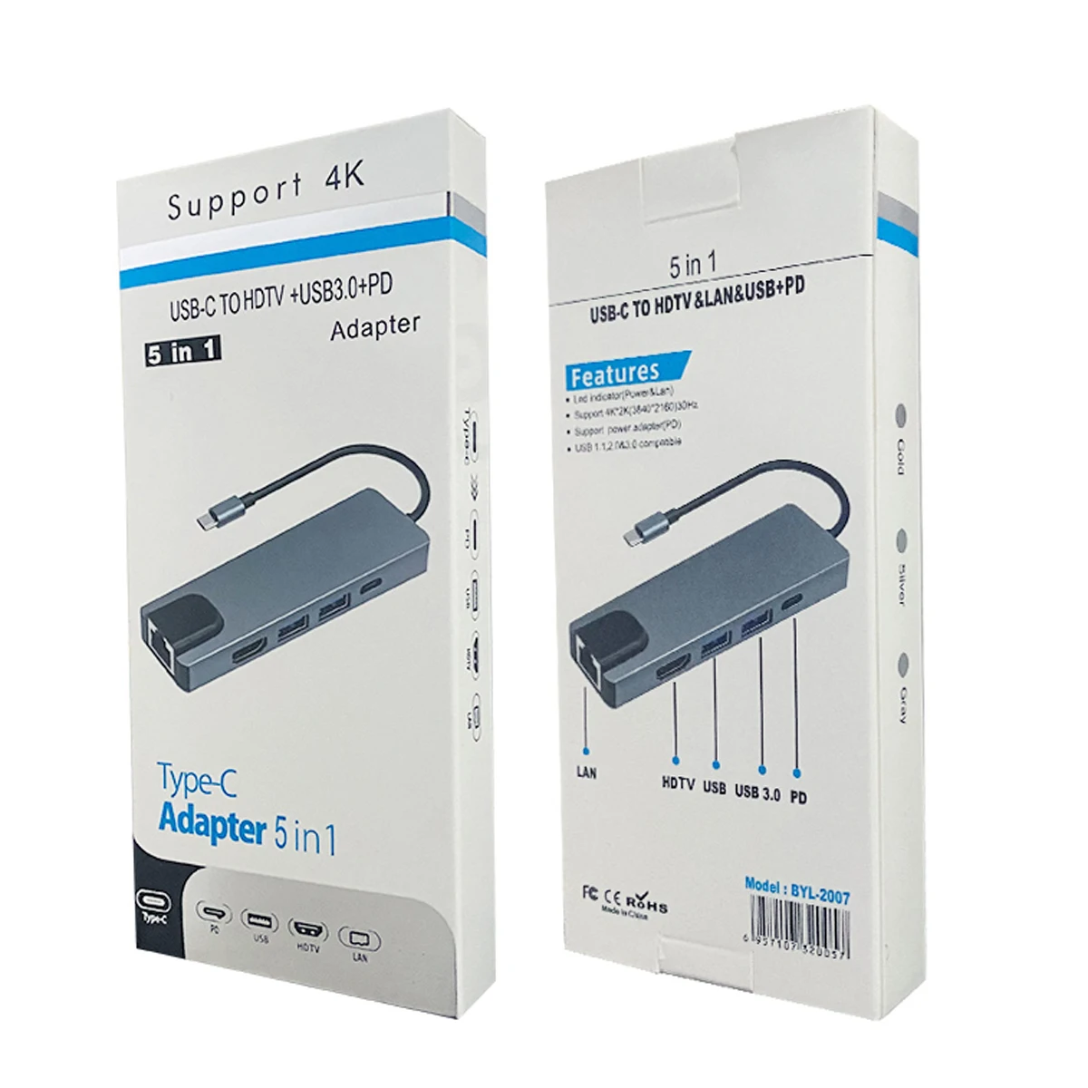 Hub HD-MI USB3.0 USB2.0 SD TF Portable usb c hub usb c with hd-mi type c hub