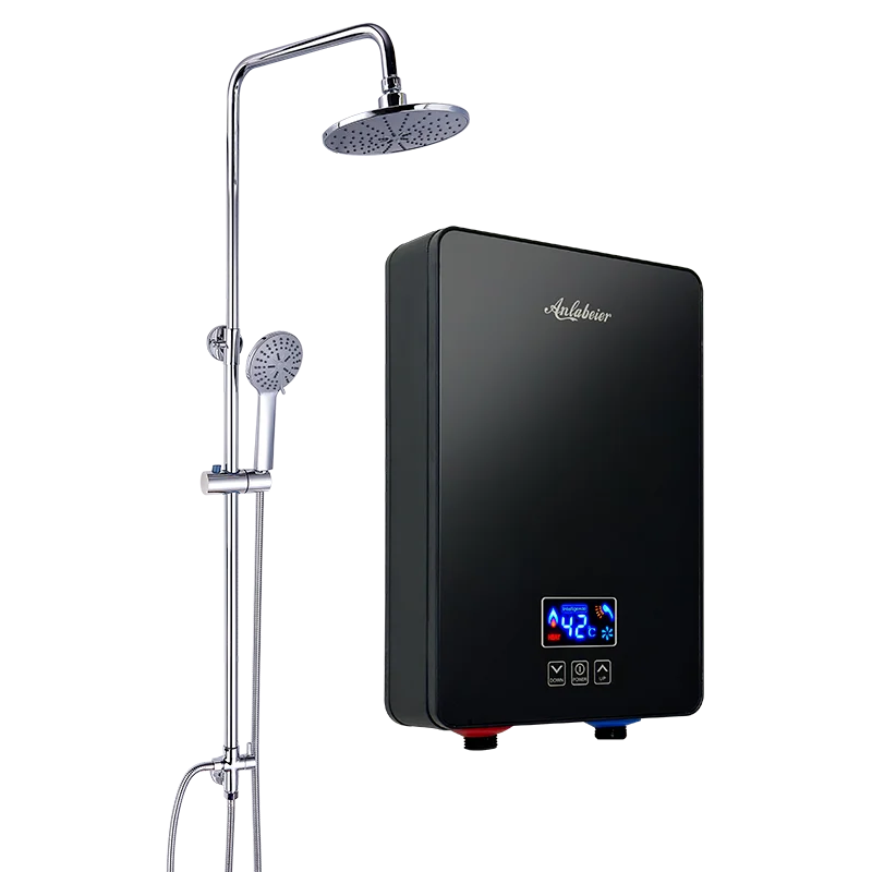anlabeier brand 220V/127V Mini Shower china geyser electric portable bath water heater for hotel