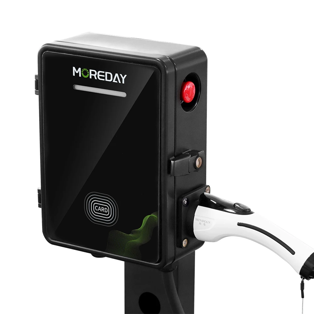 MOREDAY Wallbox Electric Car Charge Cable EV Charging Station 7kw 11kw 22kw Ev Charger Auto Key Outdoor Button Card