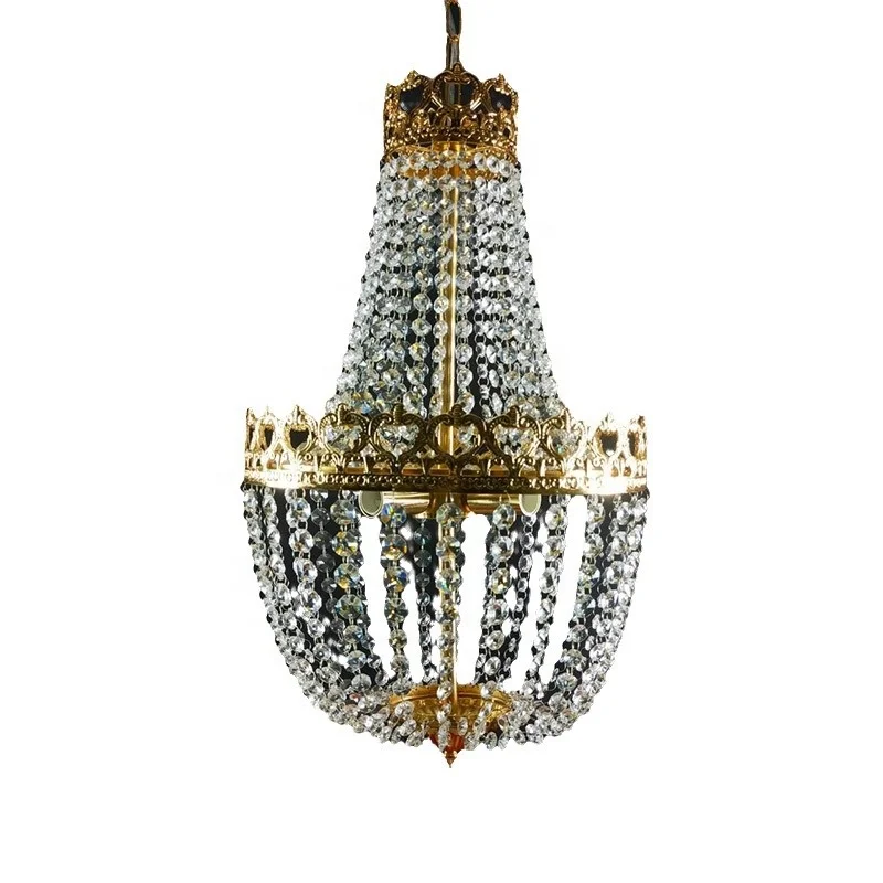 Crown Wedding Chandelier Pendant Lights Luxury Gold Led Chandeliers Ceiling Decor