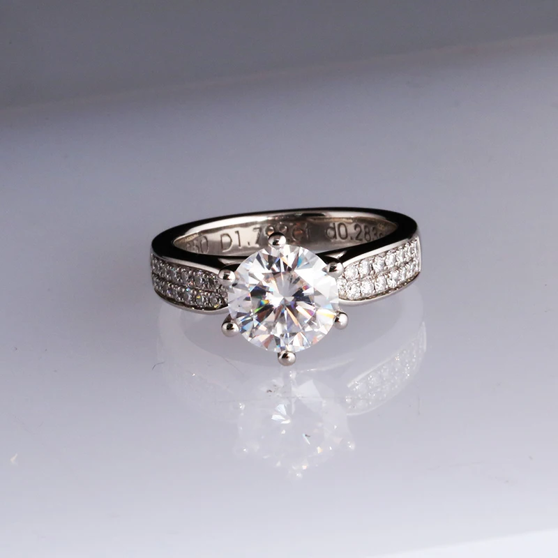 High Quality Custom Pt950 Diamond Engagement Rings Jewelry Setting Moissanite Wedding Ring Gold Filled 925 Silver for Women 1pcs