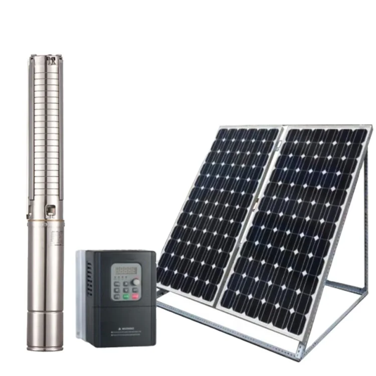 100M Deep Well Solar Water Pump System For Agriculture Borehole Solar Water Pump Solar Panel With Inverter For 2Hp Motor Pump