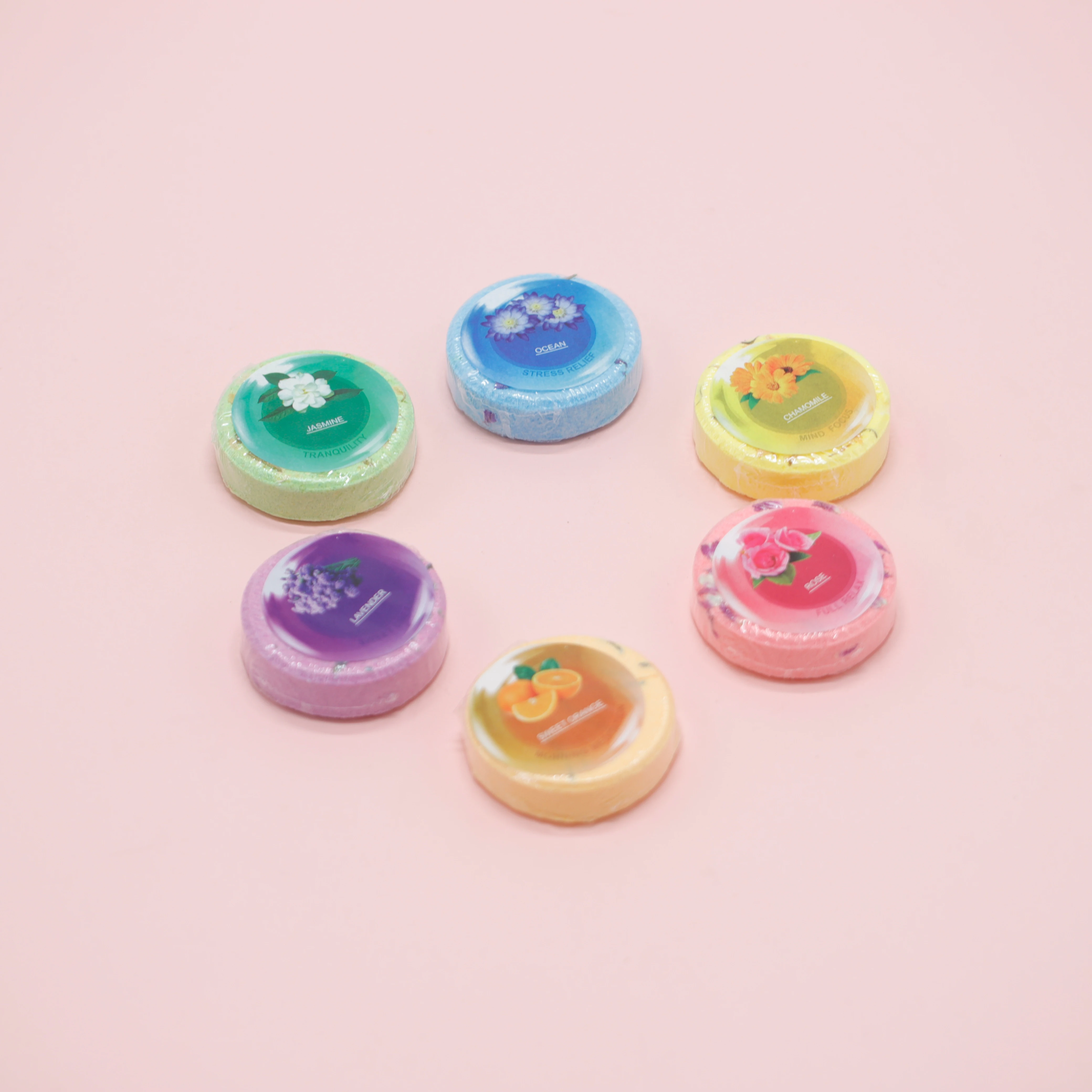 Custom Private Label Bulk Lavender Shower Steamers Variety Pack of 6 Shower