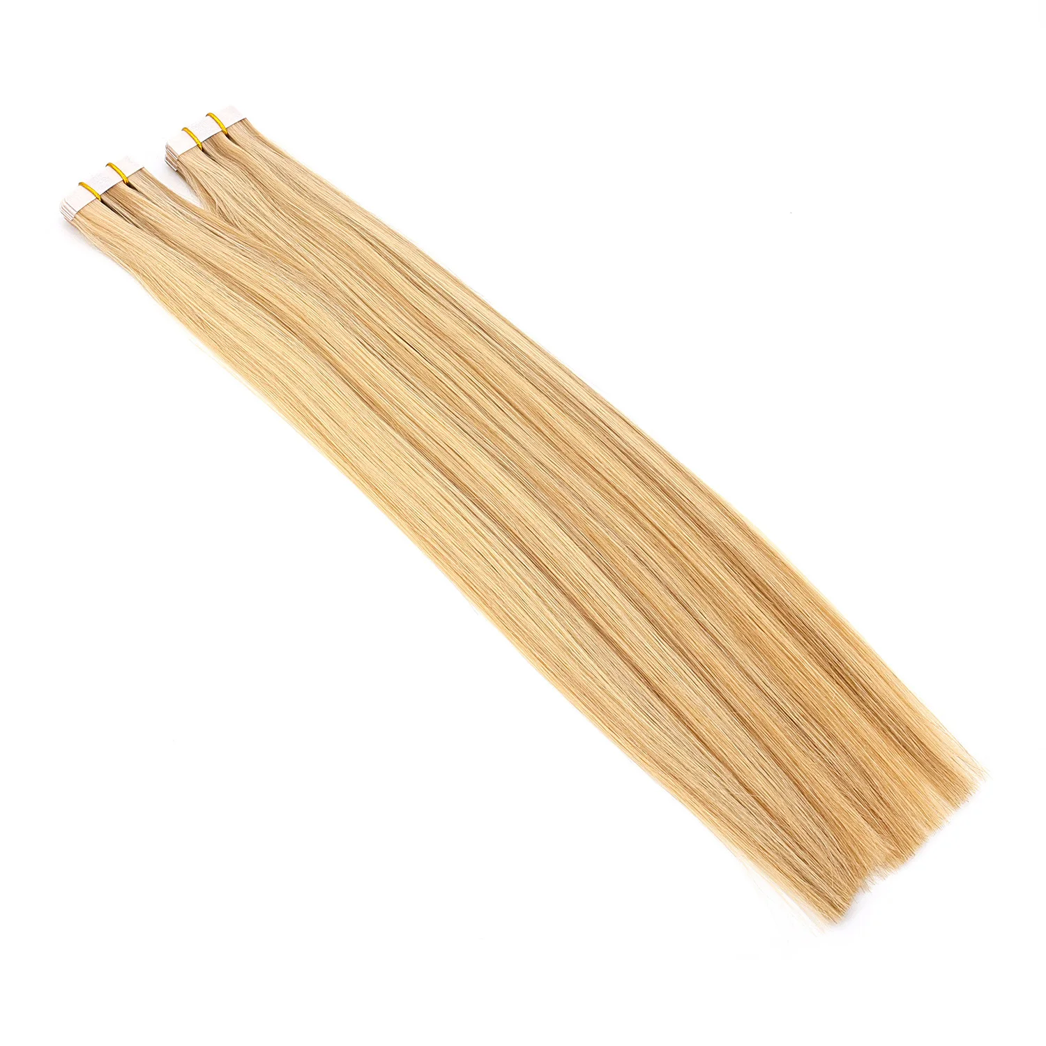 Wholesale Factory Double Drawn Full Cuticle Aligned Raw Virgin Russian Mix Color Natural Tape in Extensions Human Hair